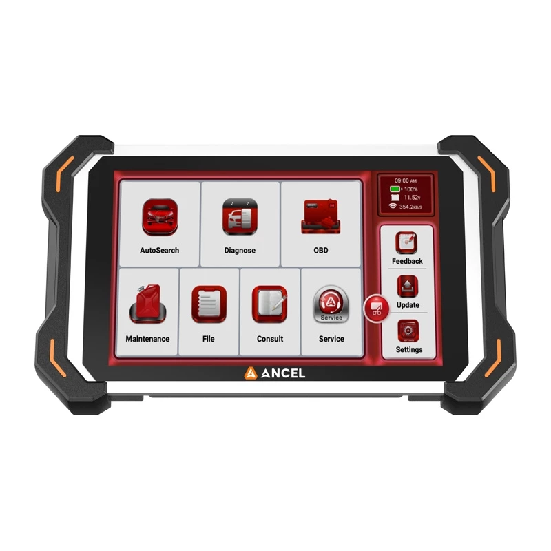 ANCEL DS600 Elite OBD2 Diagnosegerät mit 8-Zoll-Touchscreen, Kompletter Systemscan & 30+ Reset-Funktionen