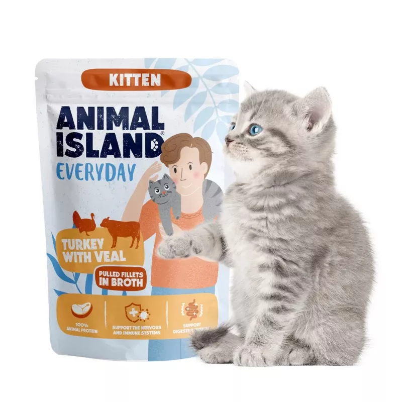 ANIMAL ISLAND Kitten Turkey with Veal 85g