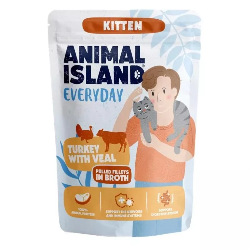 ANIMAL ISLAND Kitten Turkey with Veal 85g