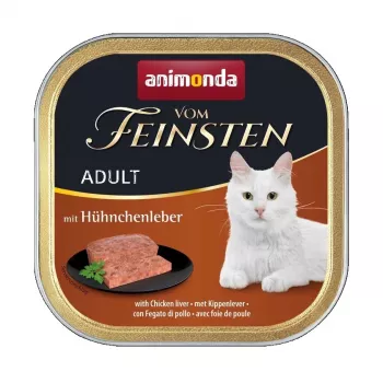 ANIMONDA Vom Feinsten Adult Nassfutter für Katzen Hühnerleber 100g