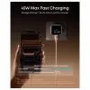 Anker Nano Charger 45W GaN USB-C Charger mit ActiveShield 5.0, Touch-Sensor, SmartDisplay, iPhone-Erkennung, Orange