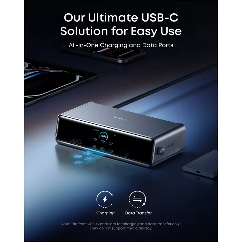 Anker Prime Dockingstation (14-in-1, Triple Display, DisplayLink) | A83B33A1