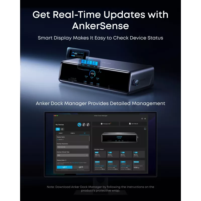 Anker Prime Dockingstation (14-in-1, Triple Display, DisplayLink) | A83B33A1