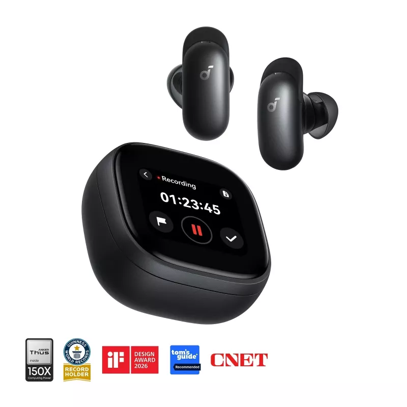 Anker Soundcore Liberty 5 Pro Max True Wireless Earbuds, Bluetooth 5.3, Adaptive ANC, 6 Mics, Schwarz