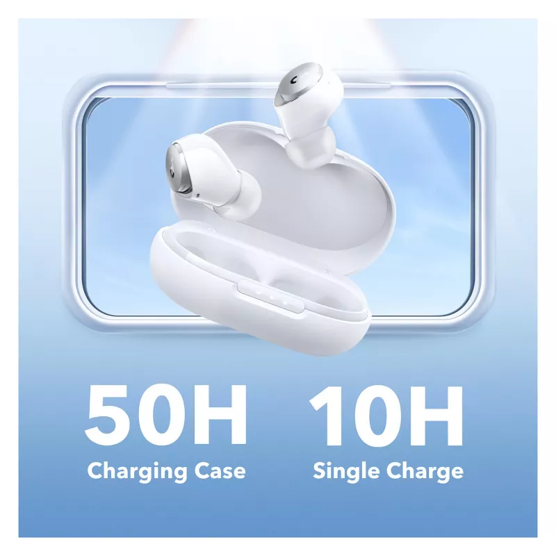 Anker Soundcore Space A40 True Wireless Noise Cancelling In-Ear Headset, Bluetooth 5.2, LDAC, IPX4, Weiß