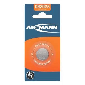 ANSMANN CR2025 Lithium-Knopfzelle, 3V, 160mAh, 1er-Blister