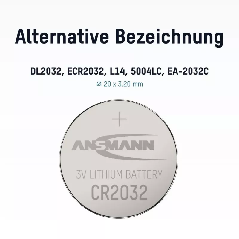 ANSMANN CR2032 Lithium-Knopfzelle 3V 230mAh (1er-Pack)