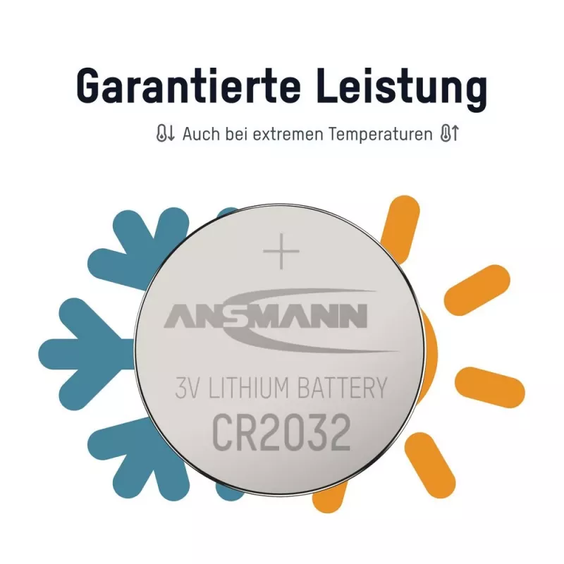 ANSMANN CR2032 Lithium-Knopfzelle 3V 230mAh (1er-Pack)