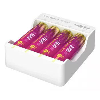 ANSMANN PurePower Set AA Ladegerät mit 4x AA 2100mAh NiMH-Akkus