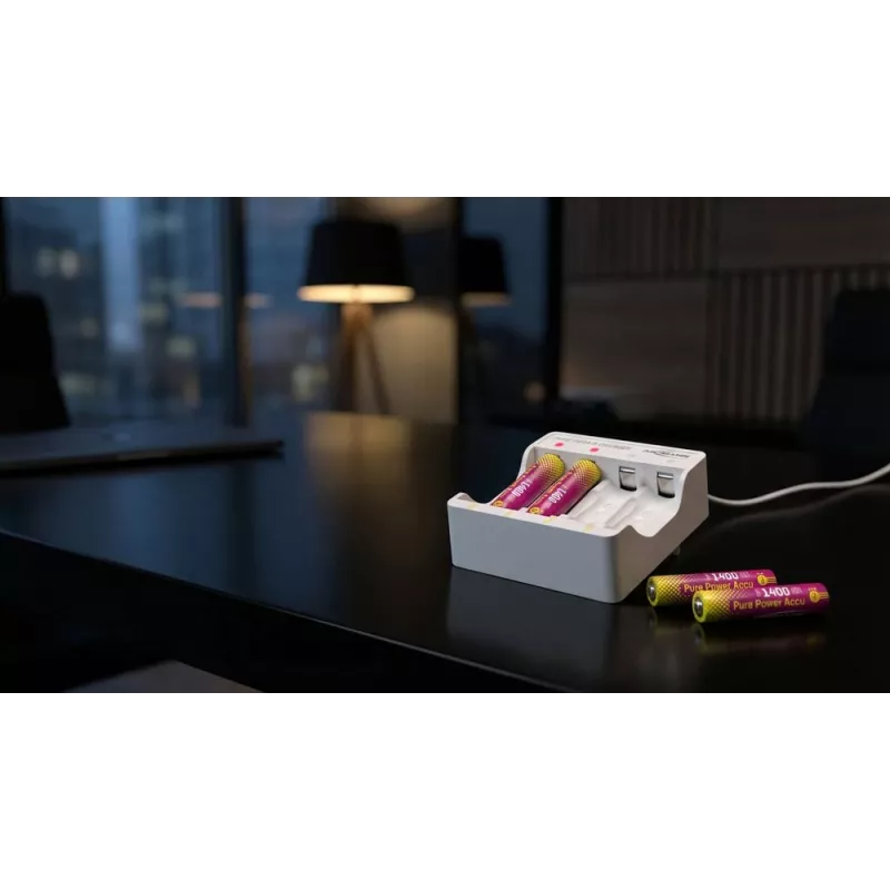 ANSMANN PurePower Set AAA Ladegerät mit 4x AAA 800 mAh NiMH-Akkus