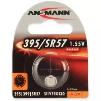 ANSMANN Silberoxid-Knopfzelle 395/SR57 1,55V, 1er-Pack Blister 1516-0017