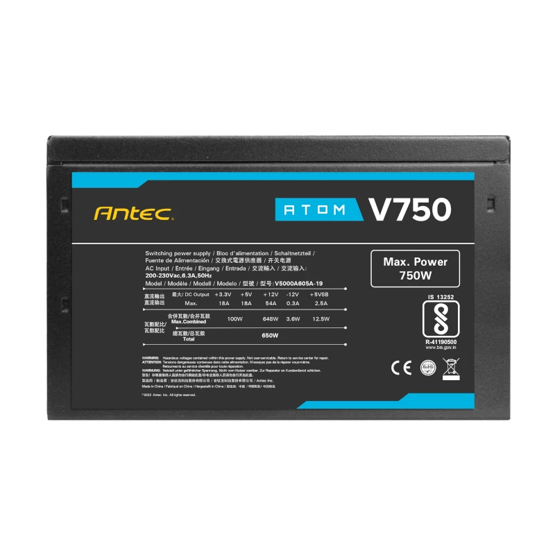 Antec Atom V750 Non-Modular 750W 80 PLUS Bronze ATX Netzteil