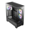 Antec CX700 ARGB B Mid-Tower Gaming-Gehäuse - Temperiertes Glas, 4x ARGB-Lüfter, E-ATX-Unterstützung, Schwarz