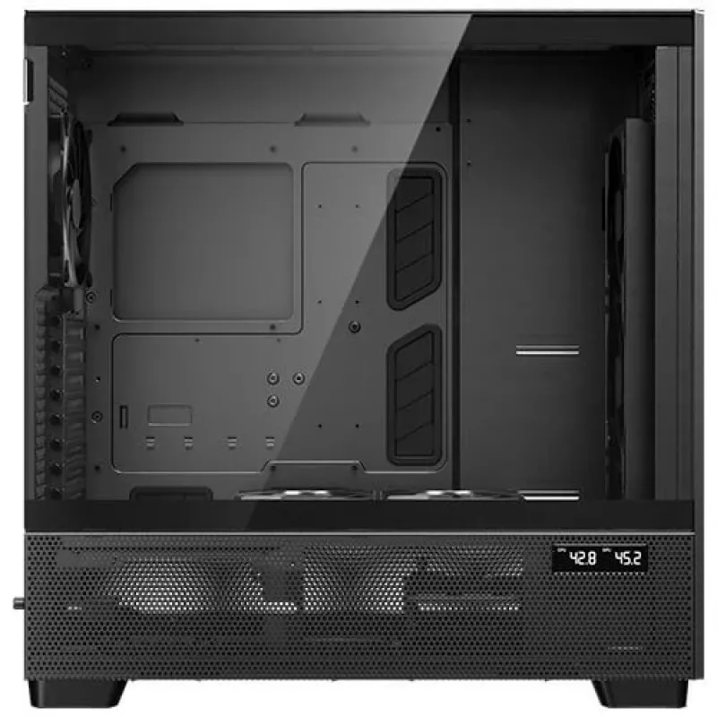 Antec Flux Pro Noctua Edition Full Tower Gehäuse, Schwarz/Holz, mit Noctua NA-FH1 Lüfter-Hub