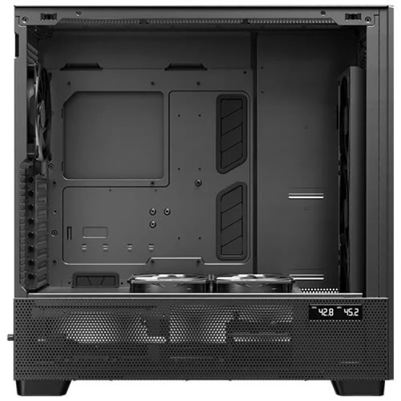 Antec Flux Pro Noctua Edition Full Tower Gehäuse, Schwarz/Holz, mit Noctua NA-FH1 Lüfter-Hub