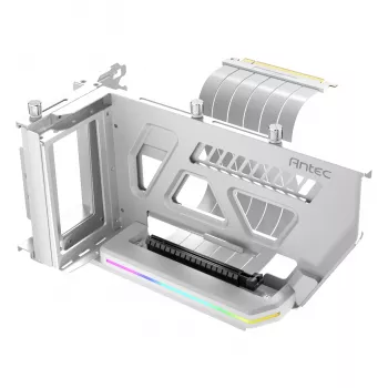 Antec SHIFT ARGB Vertikale GPU-Halterung mit PCIe 4.0 Riser-Kabel – Weiß
