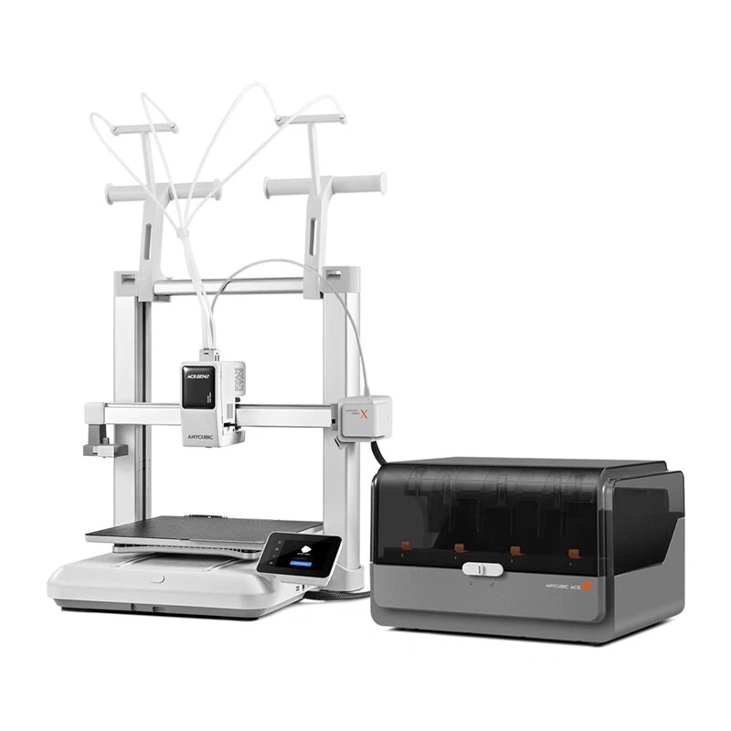 Anycubic Kobra X Combo 3D-Drucker – 300x300x300 mm FDM mit LeviQ Auto-Leveling, Direct Drive, 180 mm/s, Carborundum-Glas, 4,3-Zoll-Touchscreen
