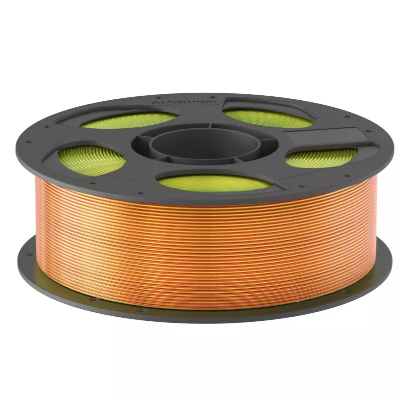 Anycubic PLA Silk Filament Tri-Color: Rot Gelb Grün - 1.75mm 1kg