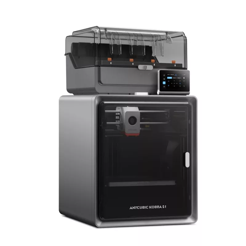 ANYCUBIC S1 Combo V2 FDM 3D-Drucker mit 250 x 220 x 220 mm Bauraum, 500 mm/s Geschwindigkeit, automatischem Nivellieren, PEI-Platte, Klipper-Firmware, Wi-Fi, 4.3 inch Touchscreen, 400W Leistung