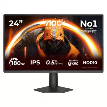 AOC 24G50F Gaming Monitor 60,5 cm (23,8 Zoll) Full HD IPS 180Hz 4ms HDR HDMI DisplayPort VESA