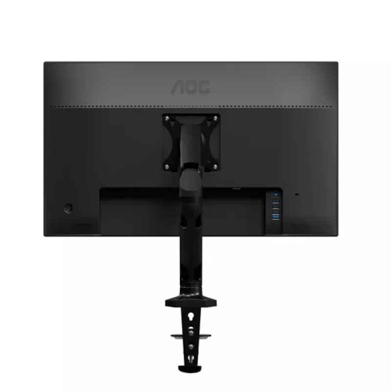 AOC AS110D0 Einzelner Gelenk-Monitorarm – Tischbefestigung – Aluminium – Schwarz – für LCD bis 27 Zoll