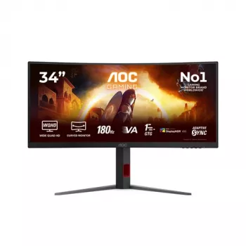 AOC CU34G4CA 34 Zoll Curved UWQHD VA Gaming-Monitor, 180Hz, 1ms, FreeSync Premium