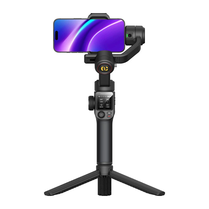 AOCHUAN S3 Smartphone Gimbal mit AI-Tracking, LED-Touchscreen, Licht und Powerbank