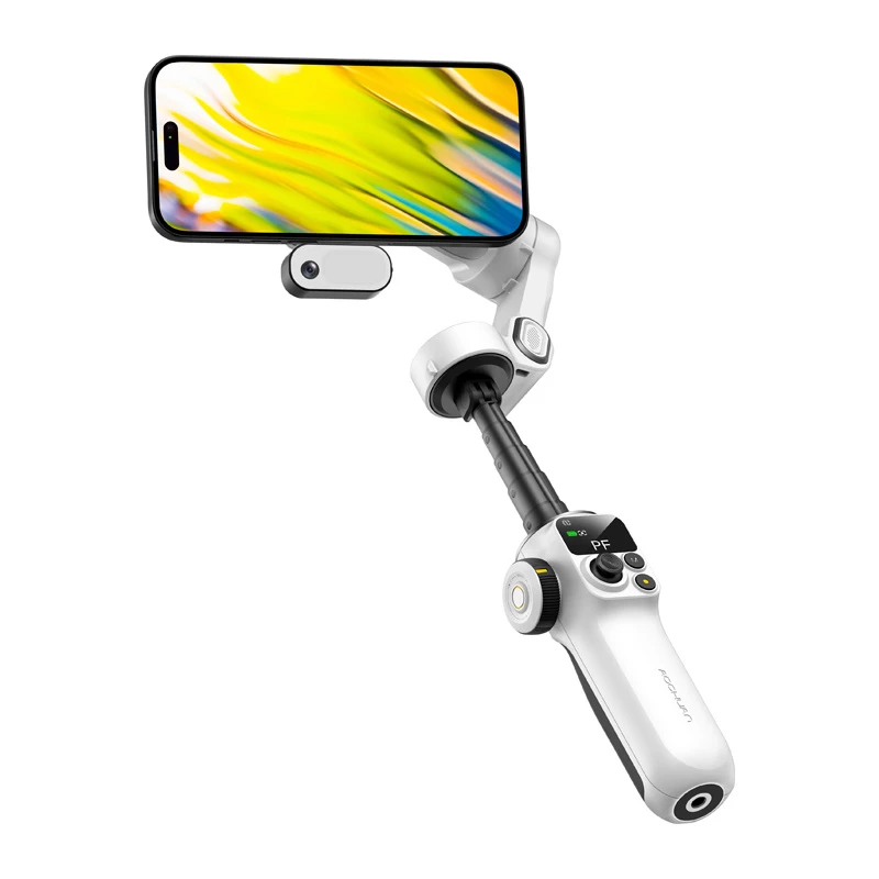 AOCHUAN Smart P2 3-Axis Gimbal Stabilizer mit AI-Sensor, Magsafe, LED, Weiß