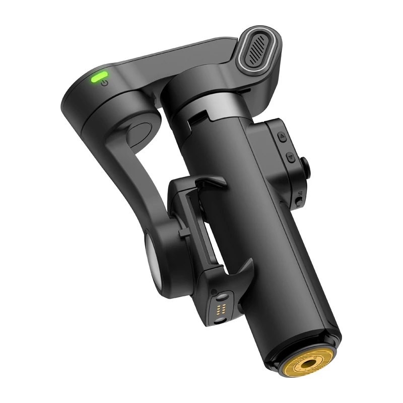 AOCHUAN Smart X3 AI Tracking Gimbal Stabilizer mit LED-Licht und Selfie-Stick für Smartphone, Schwarz