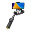 AOCHUAN Smart X3 AI Tracking Gimbal Stabilizer mit LED-Licht und Selfie-Stick für Smartphone, Schwarz