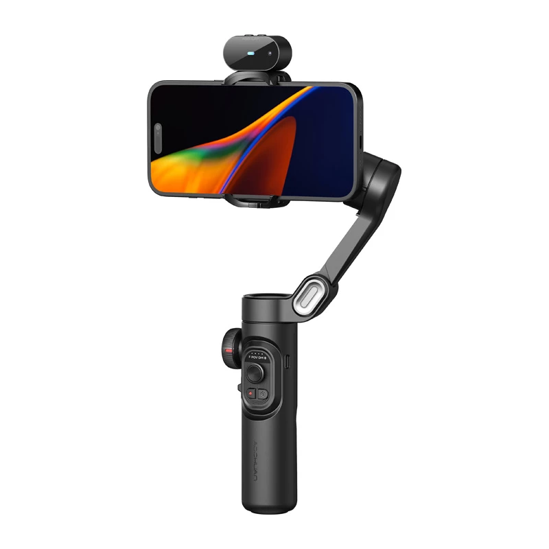 AOCHUAN Smart XE 3-Achsen Gimbal Stabilisator mit KI-Tracking und Gestensteuerung für Smartphone, Schwarz