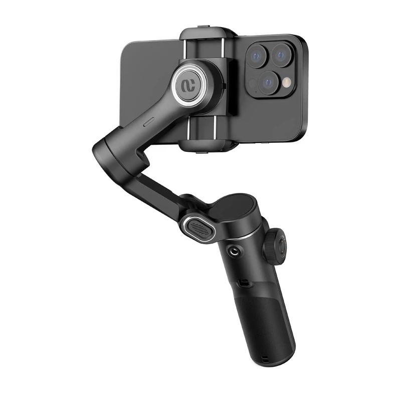 AOCHUAN X2 Standard Smartphone Gimbal Stabilizer mit Gestenerkennung und Selfie-Stick, Schwarz