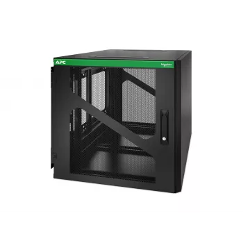 APC NetShelter 12U Wandmontage-Rackgehäuse mit seitlicher USV-Tiefe, schwarz