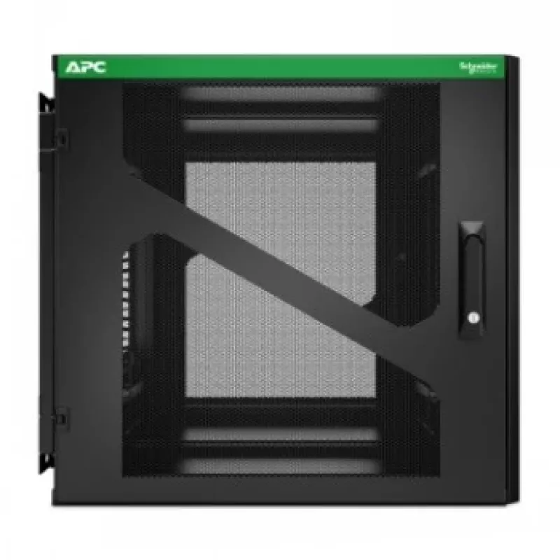 APC NetShelter 12U Wandmontage-Rackgehäuse mit seitlicher USV-Tiefe, schwarz
