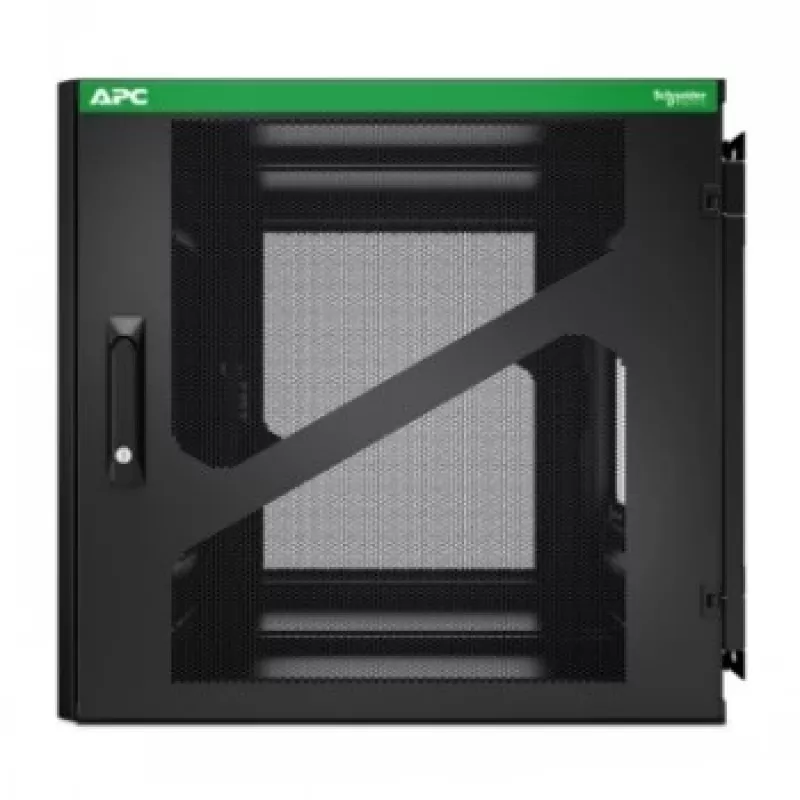 APC NetShelter 12U Wandmontage-Rackgehäuse mit seitlicher USV-Tiefe, schwarz