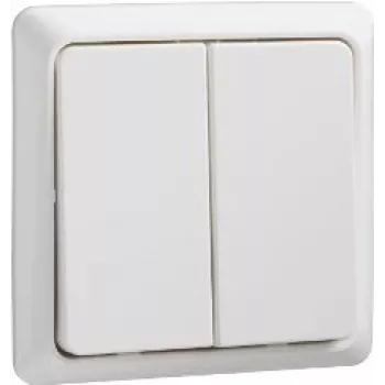 APC Schneider Electric Merten System M Wechselschalter, Polarweiß Thermoplast, 10AX 250V, Unterputz, IP20, Schraubklemmen, Halogenfrei 506254