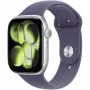 Apple Watch Series 11 (2025) GPS 46mm Silber Aluminiumgehäuse mit Purple Fog Sportarmband M/L