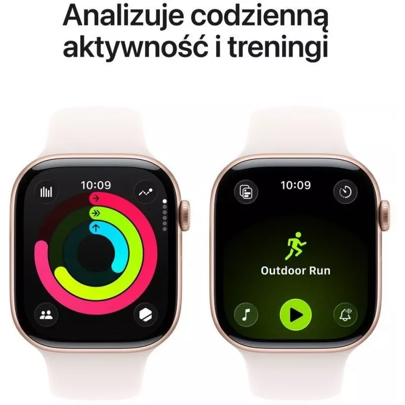 Apple Watch Series 11 GPS 46mm Roségold Aluminiumgehäuse mit Light Blush Sportarmband - S/M, Modell A3333, MEV64RK/A