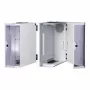 apraNET 1U 19 Zoll festes Rack-Regal, Lichtgrau (RAL 7035), 250 mm tief, 25 kg Traglast