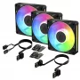 Arctic BioniX P12 A-RGB 120mm PWM Gehäuselüfter (3er-Pack) – Adressierbare RGB, 450-3000 U/min, 129 m³/h, Schwarz