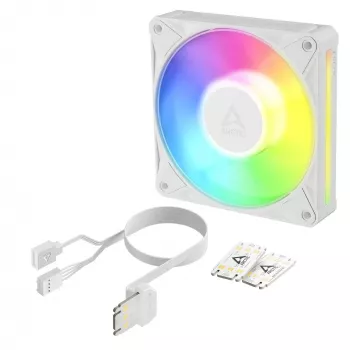 Arctic BioniX P12 A-RGB White 120mm PWM Gehäuselüfter, 450-3000 U/min, Adressierbares RGB, Daisy Chain