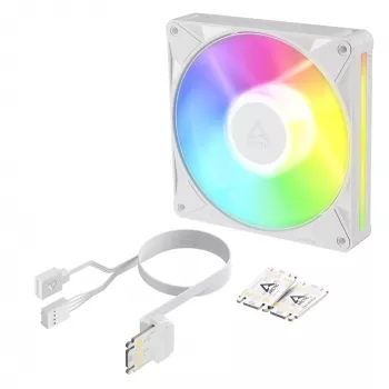 Arctic BioniX P14 A-RGB White 140mm PWM Gehäuselüfter mit Daisy Chain, ARGB-Beleuchtung, 400-2500 U/min, 77,6 CFM