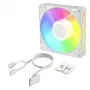 Arctic BioniX P14 A-RGB White 140mm PWM Gehäuselüfter mit Daisy Chain, ARGB-Beleuchtung, 400-2500 U/min, 77,6 CFM