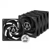 ARCTIC P8 PWM PST 80 mm Lüfter 5er-Pack - Schwarz/Weiß