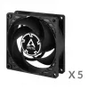 ARCTIC P8 PWM PST 80 mm Lüfter 5er-Pack - Schwarz/Weiß