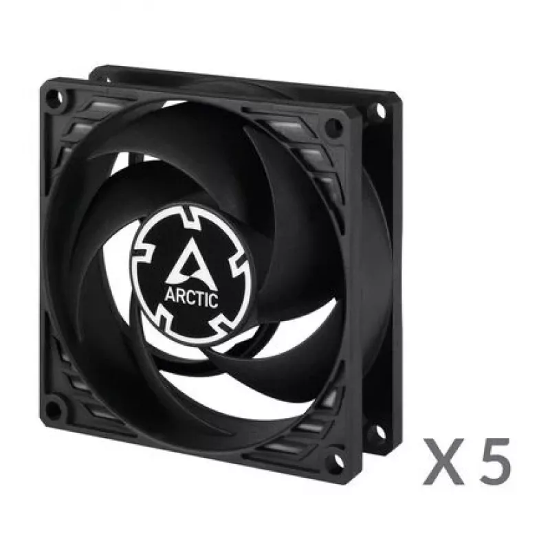 ARCTIC P8 PWM PST 80 mm Lüfter 5er-Pack - Schwarz/Weiß