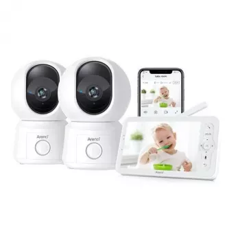 Arenti AInanny B2 Kids Set - 2MP/1080P WiFi Baby Monitor mit Dual-Kameras und LCD-Bildschirm