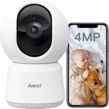 Arenti P2Q 2K QHD Wi-Fi Innenüberwachungskamera mit KI-Personenerkennung, Zwei-Wege-Audio und Nachtsicht