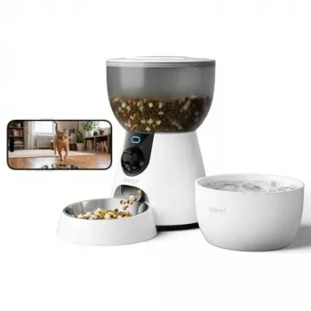 Arenti Petfeeder2 Smart Pet Feeder & Water Fountain mit 1080p Kamera und Zwei-Wege-Audio