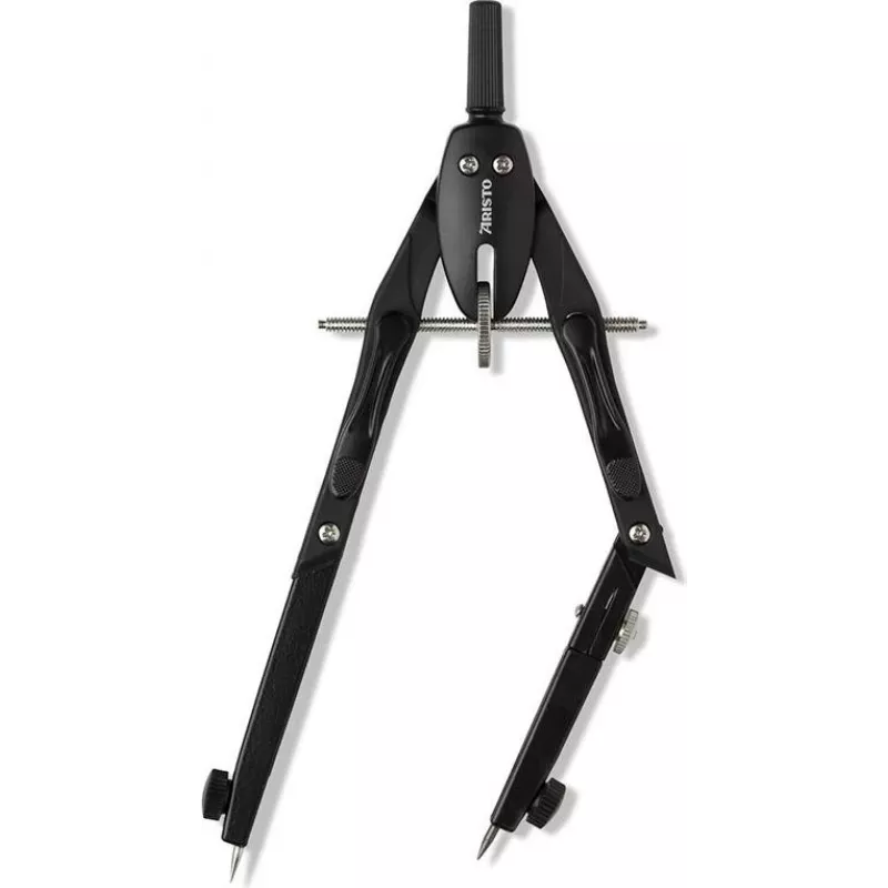 ARISTO AR55250 Shadow Bow Compass – Schwarz, 360 mm, Metall, mit Etui